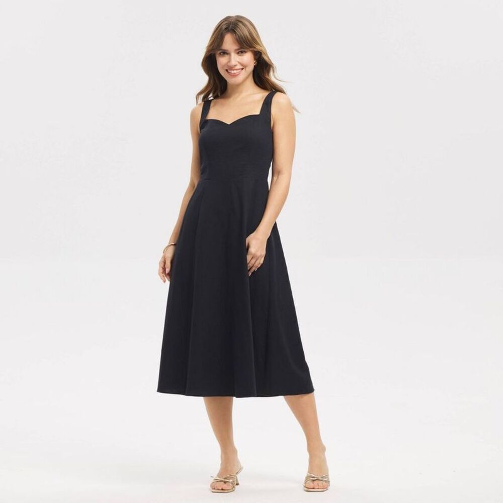 Women's Midi Dress - A New Day Black XL